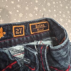 Rock Revival Dark Blue Boot Cut Jeans Irina sz 27